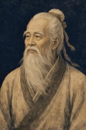 Interpretive archival illustration of Lao Tzu in simple ancient Chinese robes