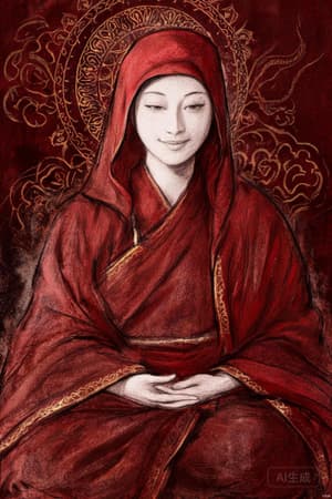 Interpretive archival illustration representing Pema Chodron